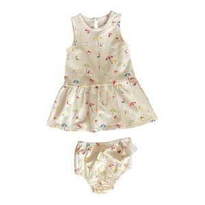 #299, Focus Kids Cute Umbrella Print Baby Dress and Bloomers, size 18 mo